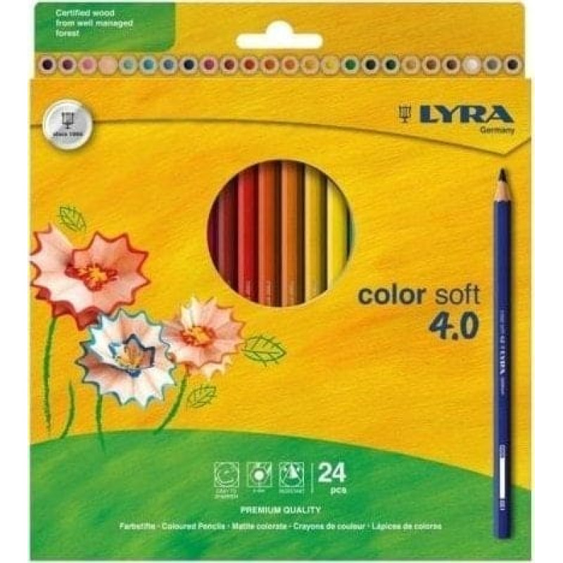 Lyra Ołówek Color Soft 4.0 Hangable 24 kolory