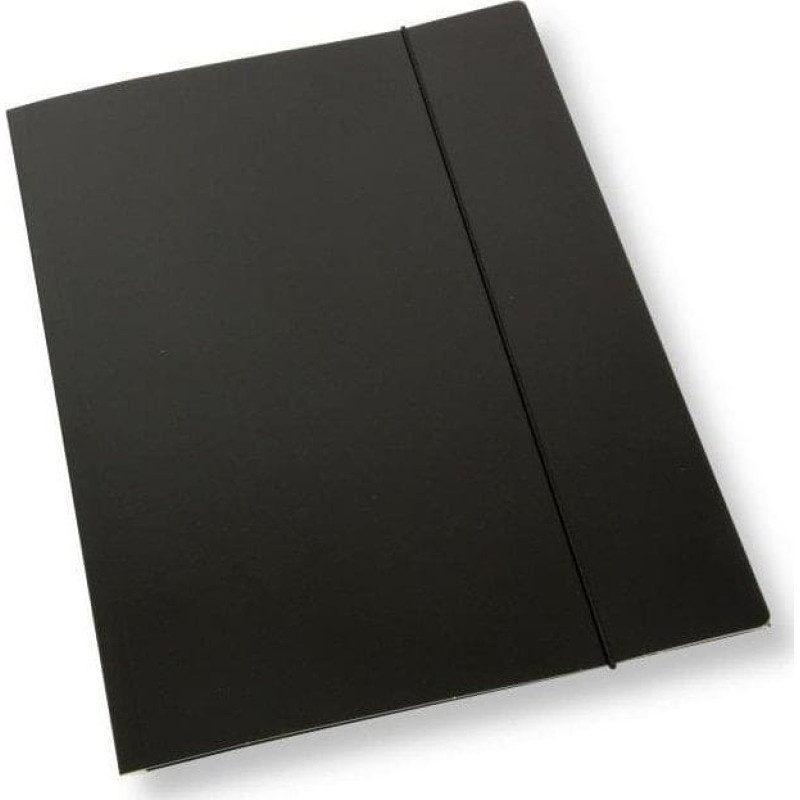 Office Products Teczka A4 z gumką lakier czarna 350gsm (10szt)