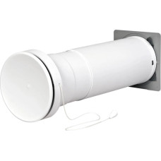 Duka Teleskopventil Ø105 mm, 260/400 mm, grå/hvid, type 450 DB