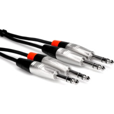 Hosa Technology HSS-010X2 audio cable 3 m 2x 6.35 mm TRS Black