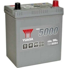 Maxgear Akumulator YUASA 12V 40Ah/360A YBX5000 Silver High Performance SMF (plus biegun cienki, pojazdy japońskie) 187x127x223 B00 (rozruchowy)