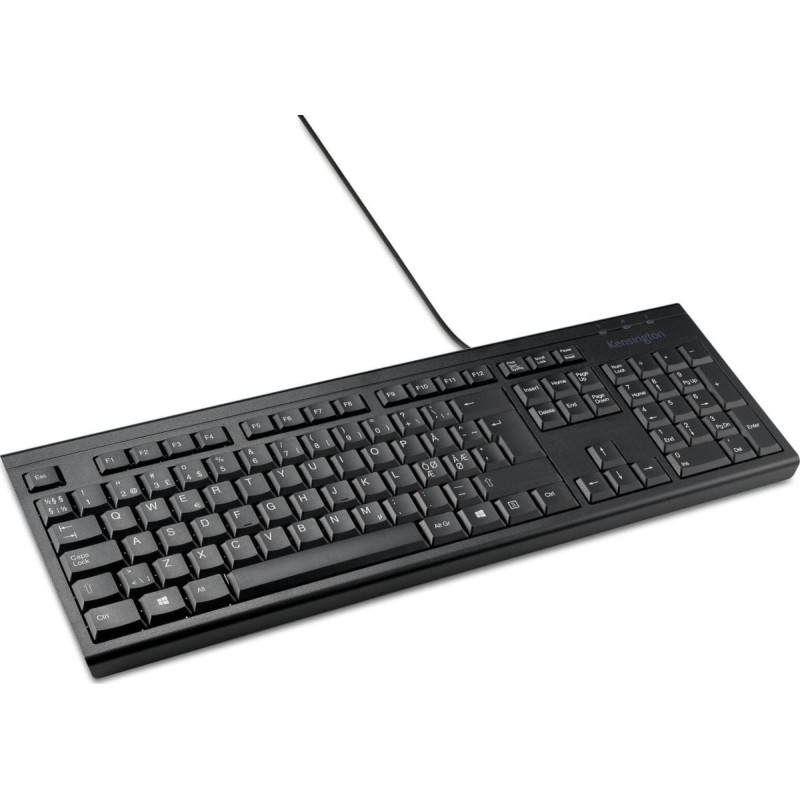 Kensington KB100 EQ klawiatura Dom/Biuro USB QWERTY Skandynawia Czarny