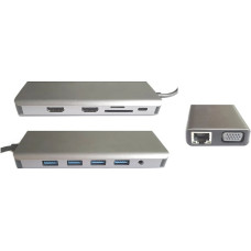 Roger MST Dock Station 12in1 Lite USB-C to 2x HDMI / 4x USB3.0 / SD/TF / VGA / LAN