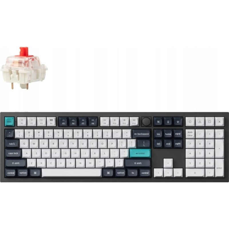Keychron Q6 Max QMK/VIA Wireless Custom Mechanical Keyboard Fully Assembled Knob / Carbon Black / Gateron Jupiter Red