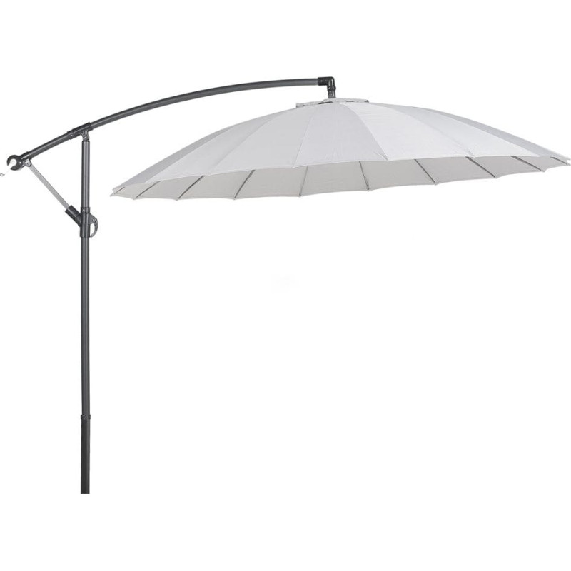 Beliani Parasol ogrodowy Calabria II jasnoszary 268 cm