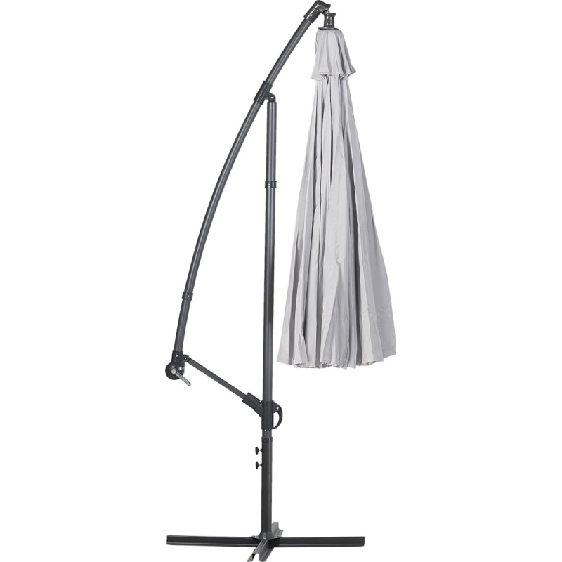 Beliani Parasol ogrodowy Calabria II jasnoszary 268 cm