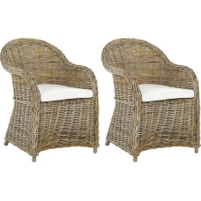 Beliani Zestaw 2 foteli ogrodowych rattanowy naturalny SUSUA