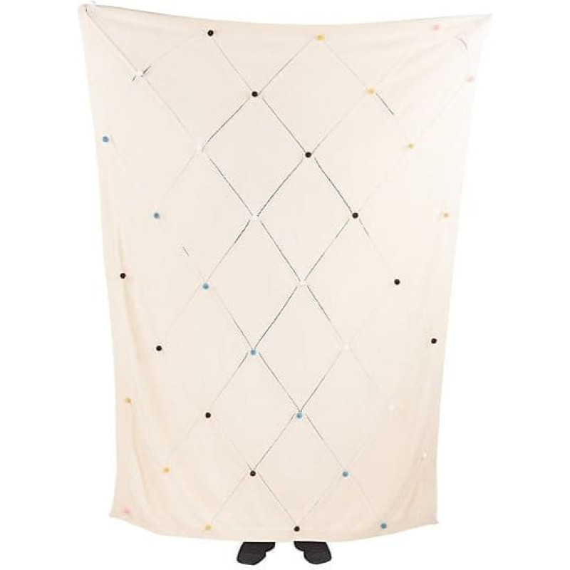 Beliani Koc GAIDAR Bawełna 130 x 170 cm Beżowy Lumarko!