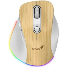 Genius Mysz bezprzewodowa, Genius Ergo 9000S Pro, bia�o-be�owy, optyczna, 2400DPI