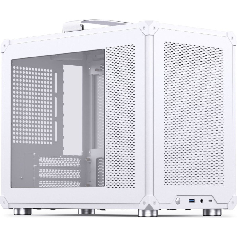 Jonsbo C6 MAX PC-Gehäuse, Mini-Gehäuse, Micro-ATX, Tempered Glass - weiß