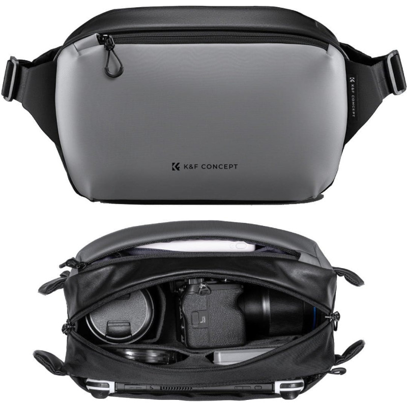 K&F Concept Alpha Sling Bag Torba fotograficzna 10 L szara