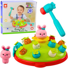Leantoys Gra Zręcznościowa Uderz Młotkiem Marchewki Wyskakujący Królik LEAN Toys
