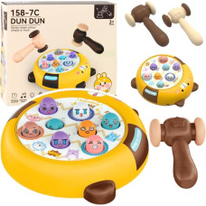 Leantoys Gra Zręcznościowa Whack- A- Mole Dwa Młotki Kotek Żółto Brązowa LEAN Toys