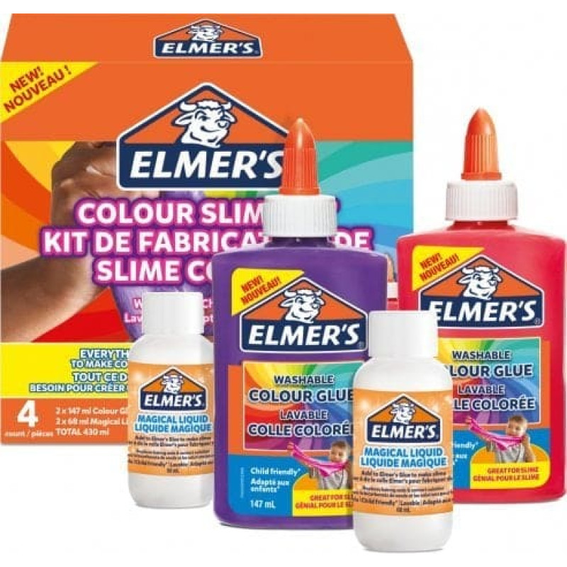 Elmers Elmer's Color Slime Kit - slime accessories includes washable color PVA glue - various companies