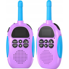 Atmosphera Zestaw 2x Radiotelefon Krótkofalówka Walkie Talkie 3km 16 Kanałów Kiddoboo / Fioletowy