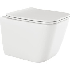 Invena miska WC bezkołnierzowa PAROS z deską wolnoopadającą CE-90-001-W