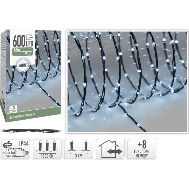 Mondex Lampki choinkowe Mondex 600 LED białe