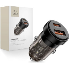 Tech-Protect CC03 2-PORT CAR CHARGER PD30W/QC3.0 BLACK
