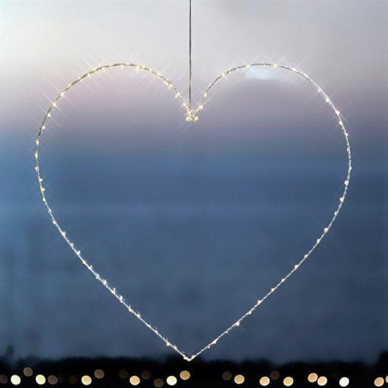 Philips Sirius Home 41280, Transparent, White, Metal, Ambience, Heart, 80 bulb(s), LED
