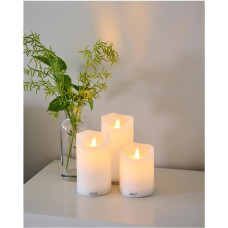 Sirius Sara 3pcs Set Rechargeable, Ø7,5xH10,5/12,5/15cm, white