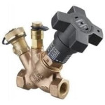 Oventrop Hydrocontrol VTR, zawór równoważący, DN 25, 1GW, brąz, z zaworem pomiarowym i zaworem kulowym