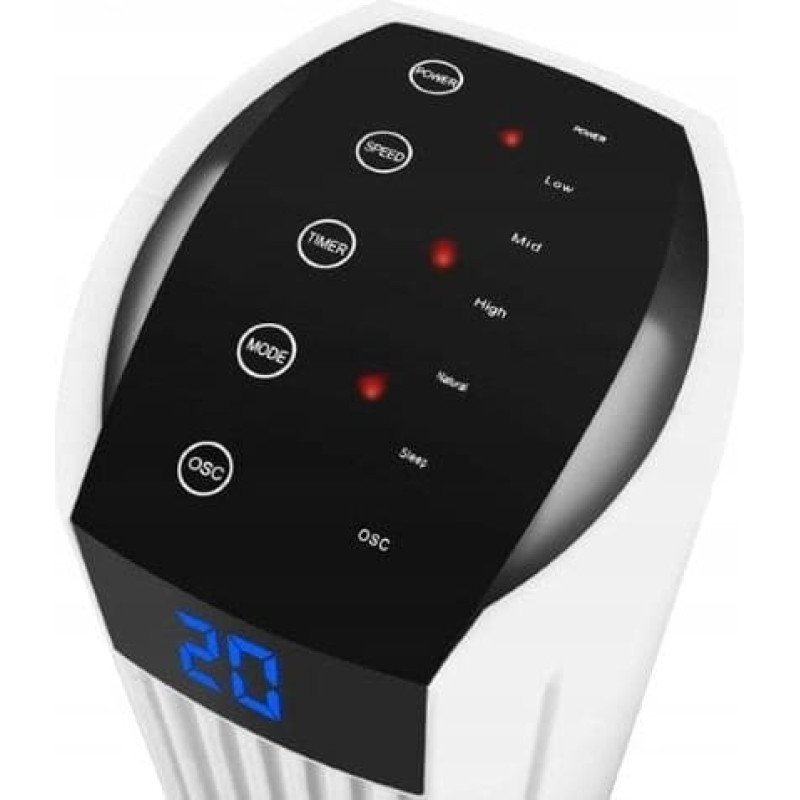 LTC PS Wentylator kolumnowy 82cm 50W, LCD, sterowany pilotem LTC
