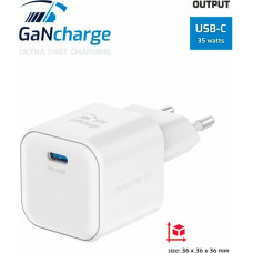 Swissten Travel Charger Gan 1X USB-C 35W Power Delivery White
