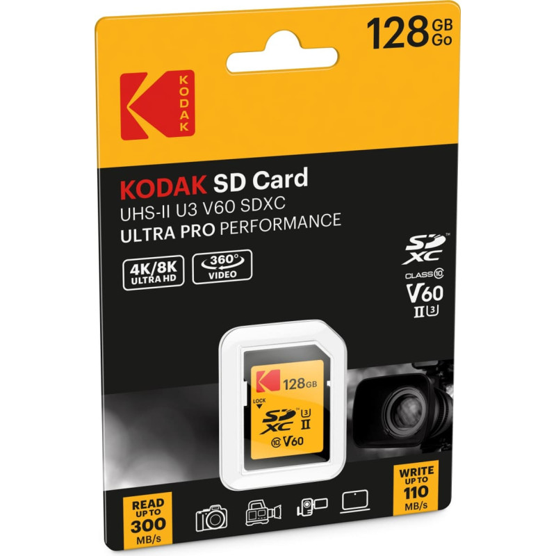 Kodak SD 128GB UHS-II U3 V60 Ultra Pro