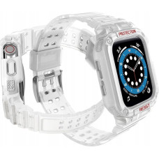 Hurtel Pasek z etui ochronnym Protect Strap Band do Apple Watch 38 / 40 / 41 mm opaska obudowa pancerna - przezroczysty