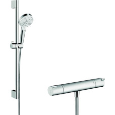 Hansgrohe HG Ecostat 1001CL termostatsæt - Inkl. Crometta Vario jet 65cm, EKSL. rosetter/forskrueninger