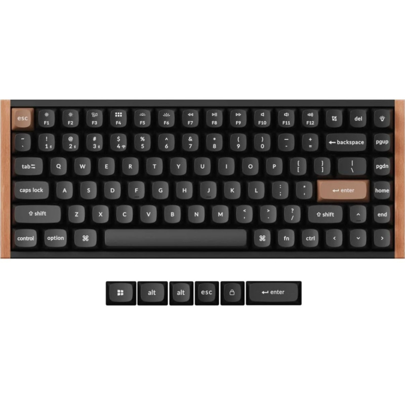 Keychron - K2 HE Wireless Magnetic Switch Custom Keyboard - Magnetyczna Klawiatura Bezprzewodowa Special Edition / Black / Gateron Double-Rail Magnetic Nebula Switch