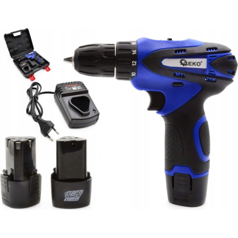 Geko Wiertarko-Wkrętarka 18V Li-Ion 2xAKU (5)