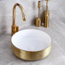 Domoletti WASHBASIN COUNTERTOP ACB8003 GOLD/WHITE