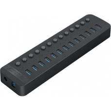 Orico Hub aktywny 13*USB-A czarny Orico Aktywny hub 13*USB-A 5Gbps BC 1.2 60W czarny