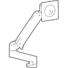 Ergotron LX Pro - Befestigungskit (Monitorarm, Verlangerung, Monitor-Schwenkarm, Stangenring, Befestigungsmaterialien) - Konstante Krafttechnologie - fur Flachbildschirm - Erweiterungskit - Aluminium - weiss (34