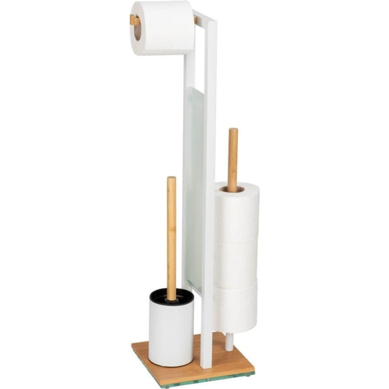 Wenko Stojak na papier toaletowy i szczotkę WC RIVALTA, 3w1
