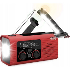 Feegar PRISTAR radio FM z latarką 4000 mAh YX318 czerwone