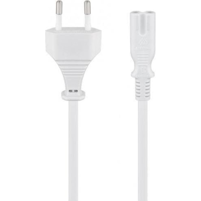 Goobay Kabel zasilający Goobay Power Cable CEE7/16 to C7. White. 5.0m