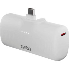 Sbs Mobile Powerbank SBS EcoPower 5000 mAh 10W z wbudowanym portem USB-C - biały