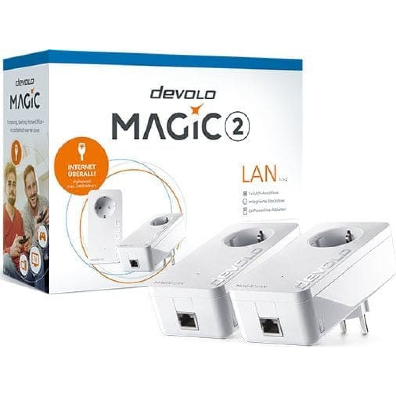 Devolo Adapter powerline Devolo devolo Magic 2 LAN 1-1-2 Starter Kit, Powerline