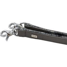 Kerbl Smycz sk�rzana, 20 mm x 200 cm, siwy-kratka