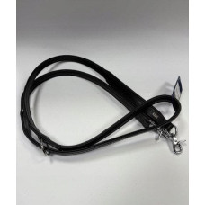 Dingo Smycz sk�rzana, 20 mm x 200 cm, czarny,  przeszywana