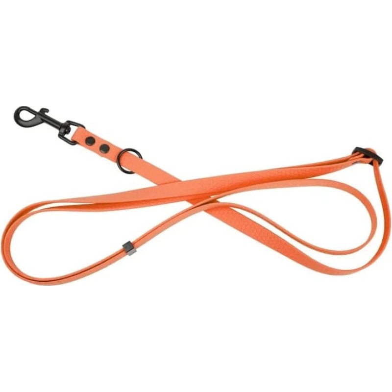 Pets Collection Smycz dla psa 3w1 z wytrzyma�ej gumy, pomara�czowa, 16mm/1,00-1,80 m