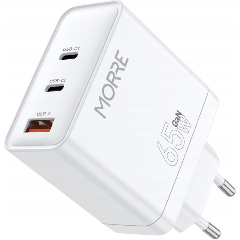 Tiross MORRE ŁADOWARKA USB/USB-C 65W BIAŁA