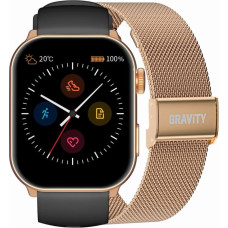 Gravity Smartwatch Damski GRAVITY GT28-5 Pasek + Bransoleta Różowe złoto Czarny