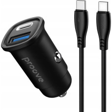 Proove Ładowarka Samochodowa Do Zapalniczki Usb + Usb Type-c 30w + Kabel 2x Usb-c / Ccfc30111202 / Flash
