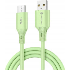 Forcell Kabel USB A do Micro USB Forcell F-Energy QC3.0 2,4A 18W Silicone 1 m C341 zielony