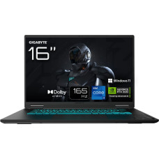 Gigabyte Gaming A16 CVHI3DE894SH, Black Steel Gaming Laptop, Core i7-13620H, RTX 5060