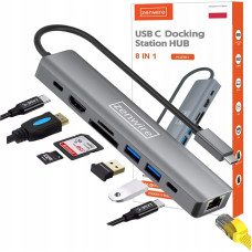 Zenwire HUB USB-C Przejściówka ADAPTER 8w1 HDMI Gigabit Ethernet Macbook Pro Air M4