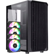 Zenpc Obudowa do komputera ZENPC Z3 Air Black 4x Fander P12 PWM PST ARGB